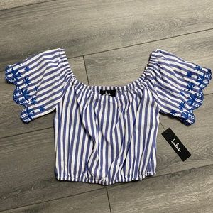 Summer stripped crop top